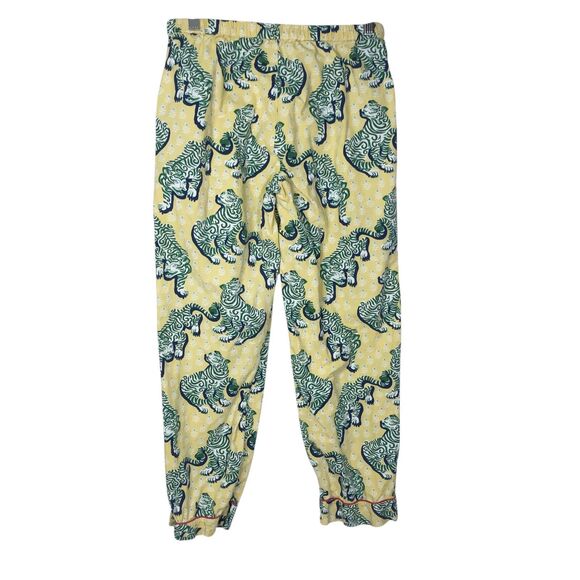Printfresh Tiger Queen Pajama Pants XS Yelllow Green Pockets - Picture 8 of 12